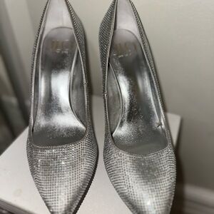 J.Lo Rhinestone Elegant Silver Women's Heels